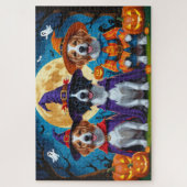 Nova Scotia Duck Toller Pompoen Halloween Grappig Legpuzzel (Verticaal)