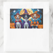 Nova Scotia Duck Toller Pompoen Halloween Grappig Rechthoekige Sticker (Tas)