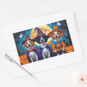 Nova Scotia Duck Toller Pompoen Halloween Grappig Rechthoekige Sticker (Envelop)