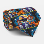 Nova Scotia Duck Toller Pompoen Halloween Grappig Stropdas (Opgerold)