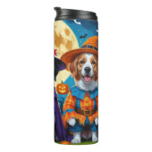 Nova Scotia Duck Toller Pompoen Halloween Grappig Thermosbeker (Geroteerd rechts)