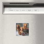 Nova Scotia Duck Toller Retriever Sneeuwslee Magneet (Insitu (Vaatwasser))