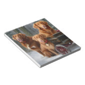 Nova Scotia Duck Toller Retriever Sneeuwslee Notitieblok (Schuin)