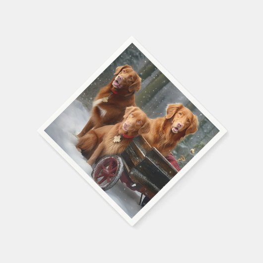 Nova Scotia Duck Toller Retriever Sneeuwslee Servet (Hoek)