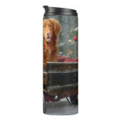 Nova Scotia Duck Toller Retriever Sneeuwslee Thermosbeker (Geroteerd rechts)