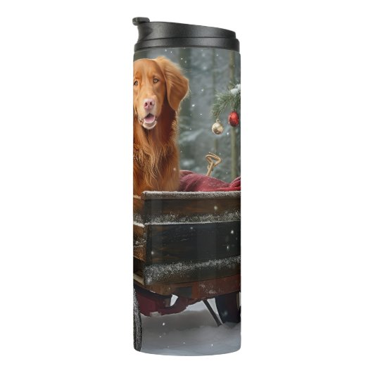 Nova Scotia Duck Toller Retriever Sneeuwslee Thermosbeker (Geroteerd rechts)