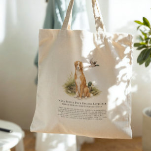 Nova Scotia Duck Toller Watercolor Hondenras Quote Tote Bag