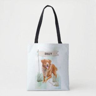Nova Scotia Duck Tolling Retriever Aquarel Hond Draagtas