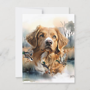 Nova Scotia Duck Tolling Retriever, Art Briefkaart