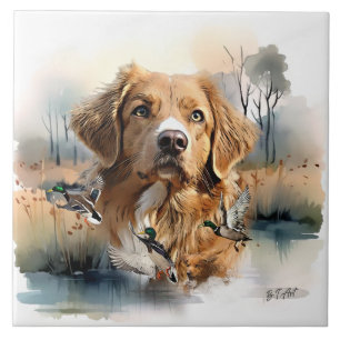Nova Scotia Duck Tolling Retriever, Art Tegeltje
