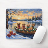 Nova Scotia Duck Tolling Retriever Christmas Boat Muismat (Met muis)