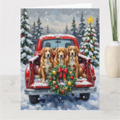 Nova Scotia Duck Tolling Retriever Christmas Red Kaart (Voorkant)