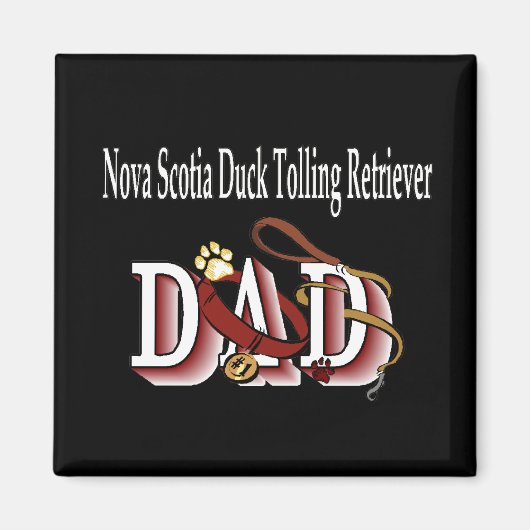 NOVA SCOTIA DUCK Tolling Retriever dad Magnet (Devant)