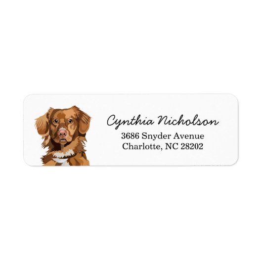 Nova Scotia Duck Tolling Retriever Dog Etiket (Voorkant)