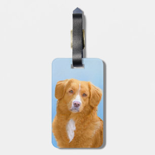 Nova Scotia Duck Tolling Retriever Dog Painting Bagagelabel
