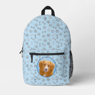 Nova Scotia Duck Tolling Retriever Dog Painting Bedrukte Rugzak
