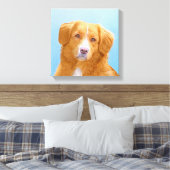 Nova Scotia Duck Tolling Retriever Dog Painting Canvas Afdruk (Insitu (Slaapkamer))