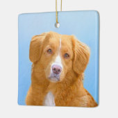 Nova Scotia Duck Tolling Retriever Dog Painting Keramisch Ornament (Links)
