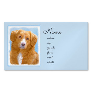 Nova Scotia Duck Tolling Retriever Dog Painting Magnetisch Visitekaartje