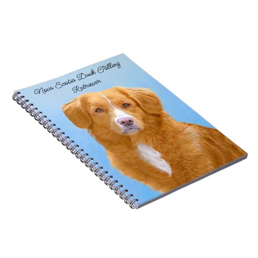 Nova Scotia Duck Tolling Retriever Dog Painting Notitieboek (Rechterzijde)
