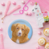 Nova Scotia Duck Tolling Retriever Dog Painting Papieren Bordje (Feest)