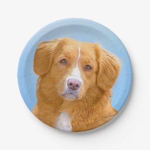Nova Scotia Duck Tolling Retriever Dog Painting Papieren Bordje