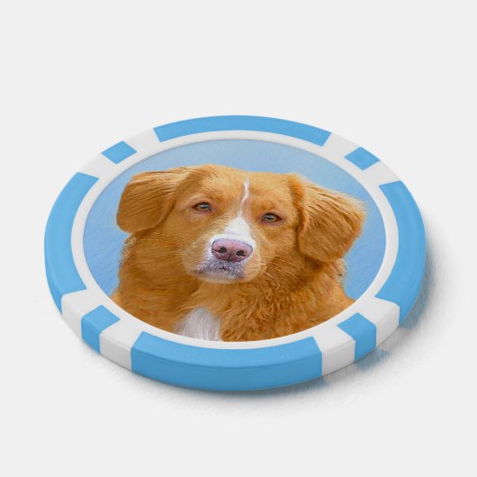 Nova Scotia Duck Tolling Retriever Dog Painting Poker Chips (Enkel)