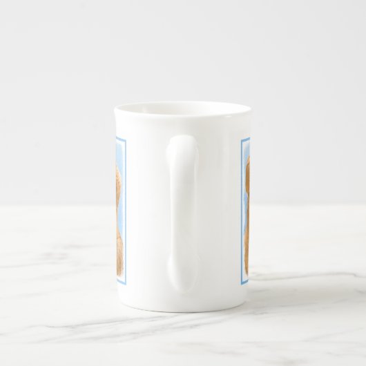 Nova Scotia Duck Tolling Retriever Dog Painting Porselein Kop (Achterkant)