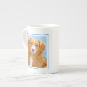 Nova Scotia Duck Tolling Retriever Dog Painting Porselein Kop