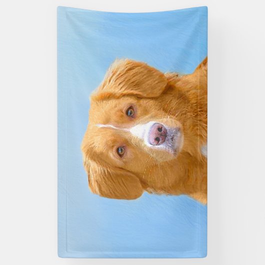 Nova Scotia Duck Tolling Retriever Dog Painting Spandoek (Verticaal)