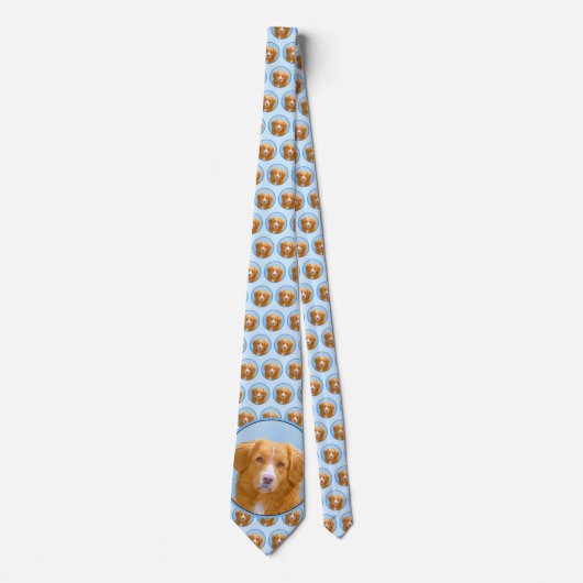Nova Scotia Duck Tolling Retriever Dog Painting Stropdas (Voorkant)