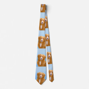 Nova Scotia Duck Tolling Retriever Dog Painting Stropdas