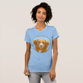 Nova Scotia Duck Tolling Retriever Dog Painting T-shirt (Voorkant volledig)