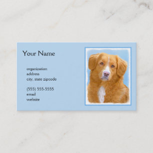 Nova Scotia Duck Tolling Retriever Dog Painting Visitekaartje