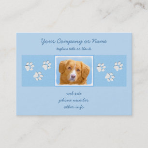 Nova Scotia Duck Tolling Retriever Dog Painting Visitekaartje