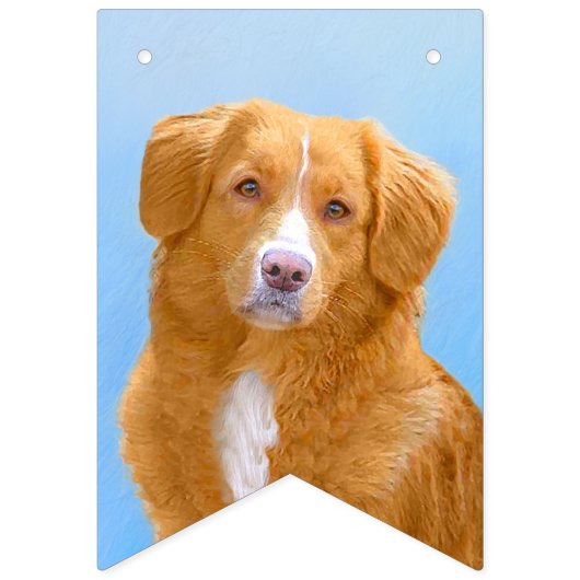 Nova Scotia Duck Tolling Retriever Dog Painting Vlaggetjes (Derde vlag)