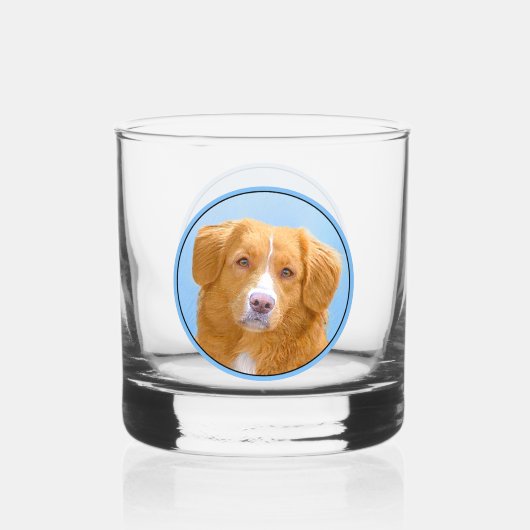 Nova Scotia Duck Tolling Retriever Dog Painting Whisky Glas (Voorkant)