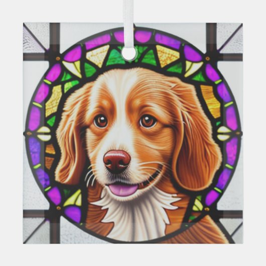 Nova Scotia Duck Tolling Retriever "Gevlekt" Glas Ornament (Voorkant)