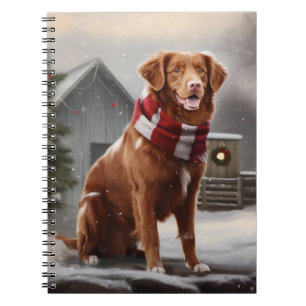 Nova Scotia Duck Tolling Retriever Hond in Sneeuw Notitieboek
