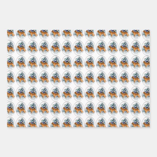 Nova Scotia Duck Tolling Retriever Kerstmis Inpakpapier Vel (Voorkant 3)