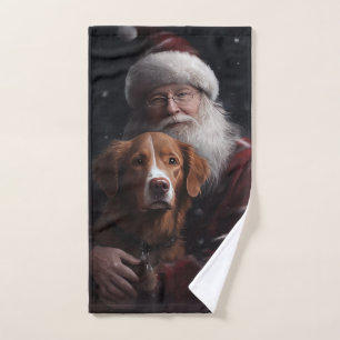 Nova Scotia Duck Tolling Retriever Met Sinterklaas Bad Handdoek