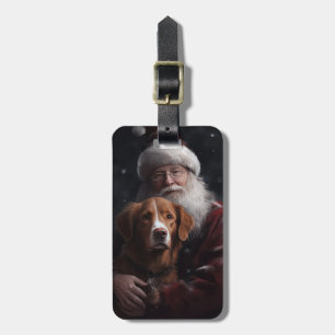Nova Scotia Duck Tolling Retriever Met Sinterklaas Bagagelabel