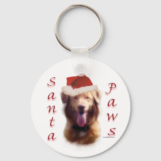 Nova Scotia Duck Tolling Retriever Santa Paws Sleutelhanger (Voorkant)