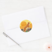 Nova Scotia Duck Tolling Retriever Sunset Ronde Sticker (Envelop)