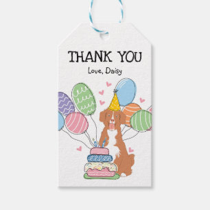 Nova Scotia Duck Tolling Retriever Verjaardagsfavo Cadeaulabel