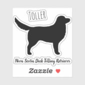 Nova Scotia Duck Tolling Silhouette Sticker (Vel)