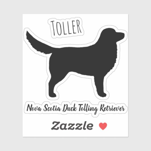 Nova Scotia Duck Tolling Silhouette Sticker (Vel)