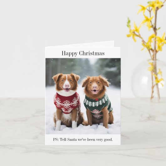 Nova Scotia Ducktolling Retrievers Kerst Kaart (Gele Bloem)