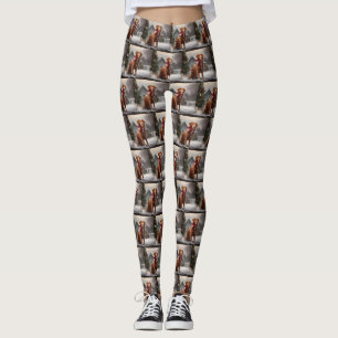 Nova Scotia Eend Toller Hond in Sneeuw Kerstmis Leggings