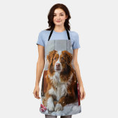 Nova Scotia Eend Toller Hond Kerstfeest Schort (Gedragen)